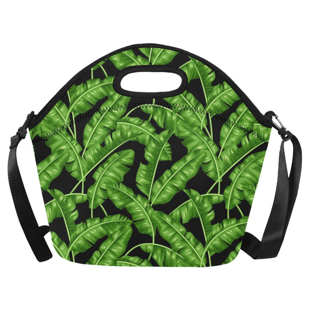 Banana Leaf Pattern Print Design BL01 Neoprene Lunch Bag-JorJune