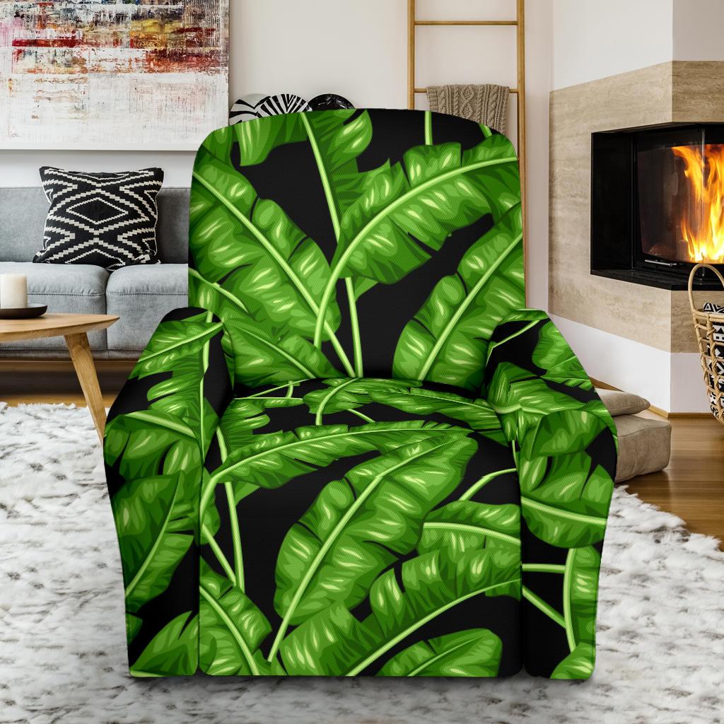 Banana Leaf Pattern Print Design BL01 Recliner Slipcover-JORJUNE.COM