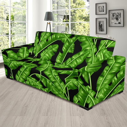 Banana Leaf Pattern Print Design BL01 Sofa Slipcover-JORJUNE.COM