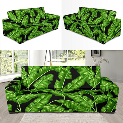 Banana Leaf Pattern Print Design BL01 Sofa Slipcover-JORJUNE.COM