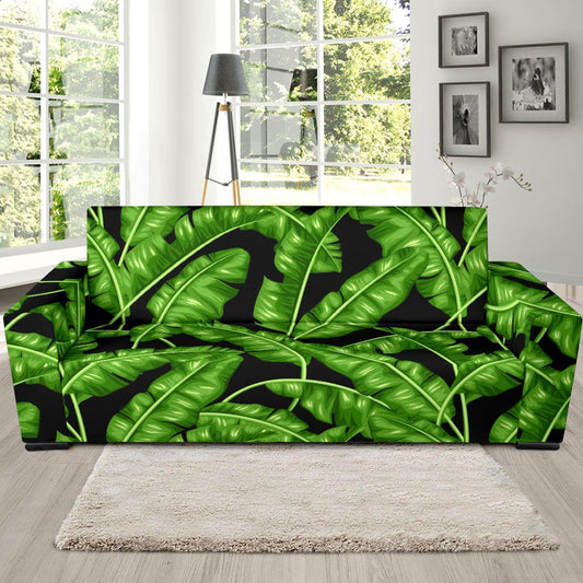 Banana Leaf Pattern Print Design BL01 Sofa Slipcover-JORJUNE.COM