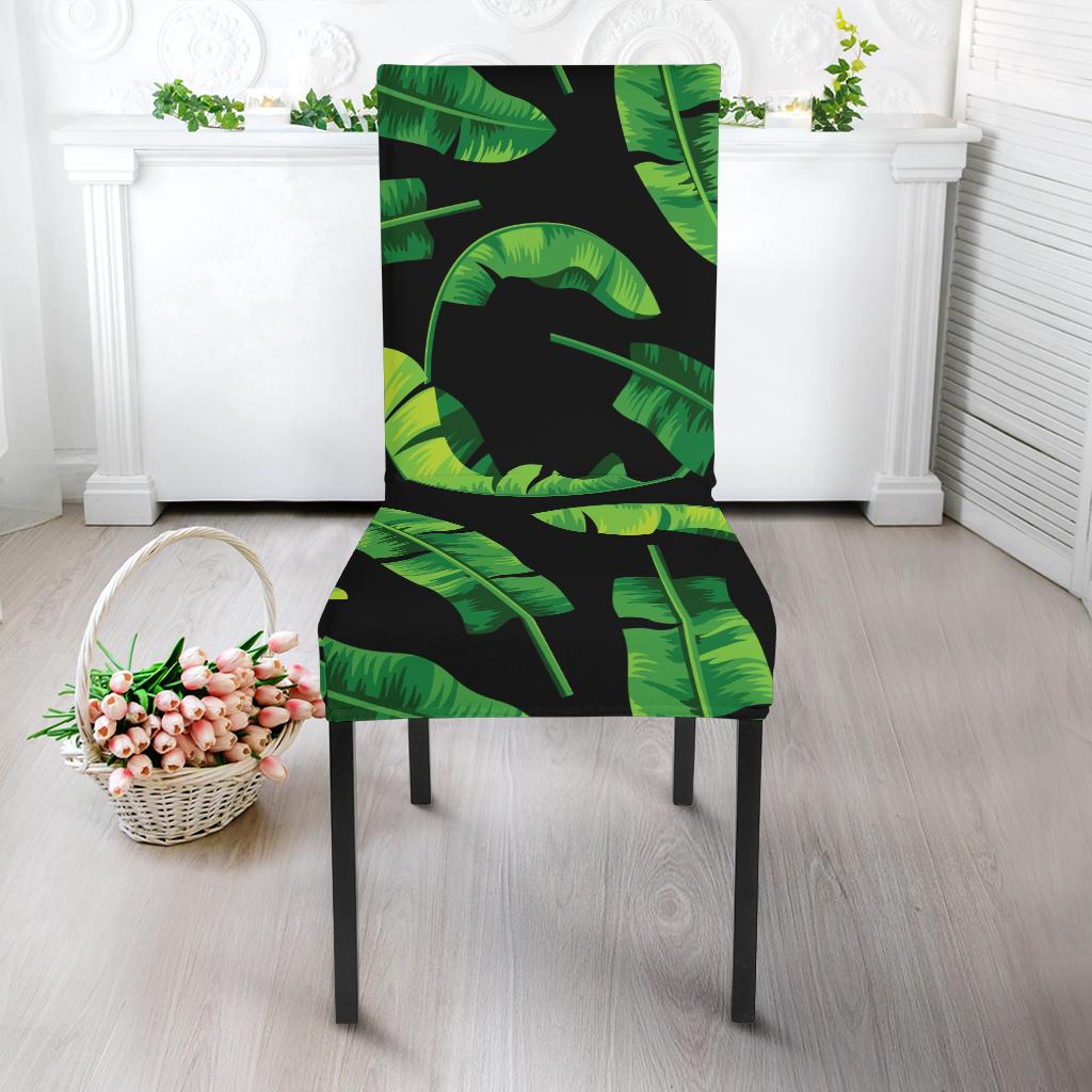 Banana Leaf Pattern Print Design BL02 Dining Chair Slipcover-JORJUNE.COM