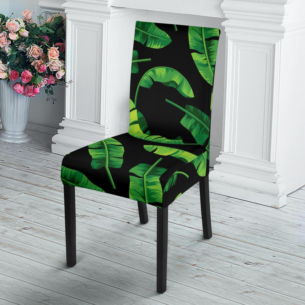 Banana Leaf Pattern Print Design BL02 Dining Chair Slipcover-JORJUNE.COM