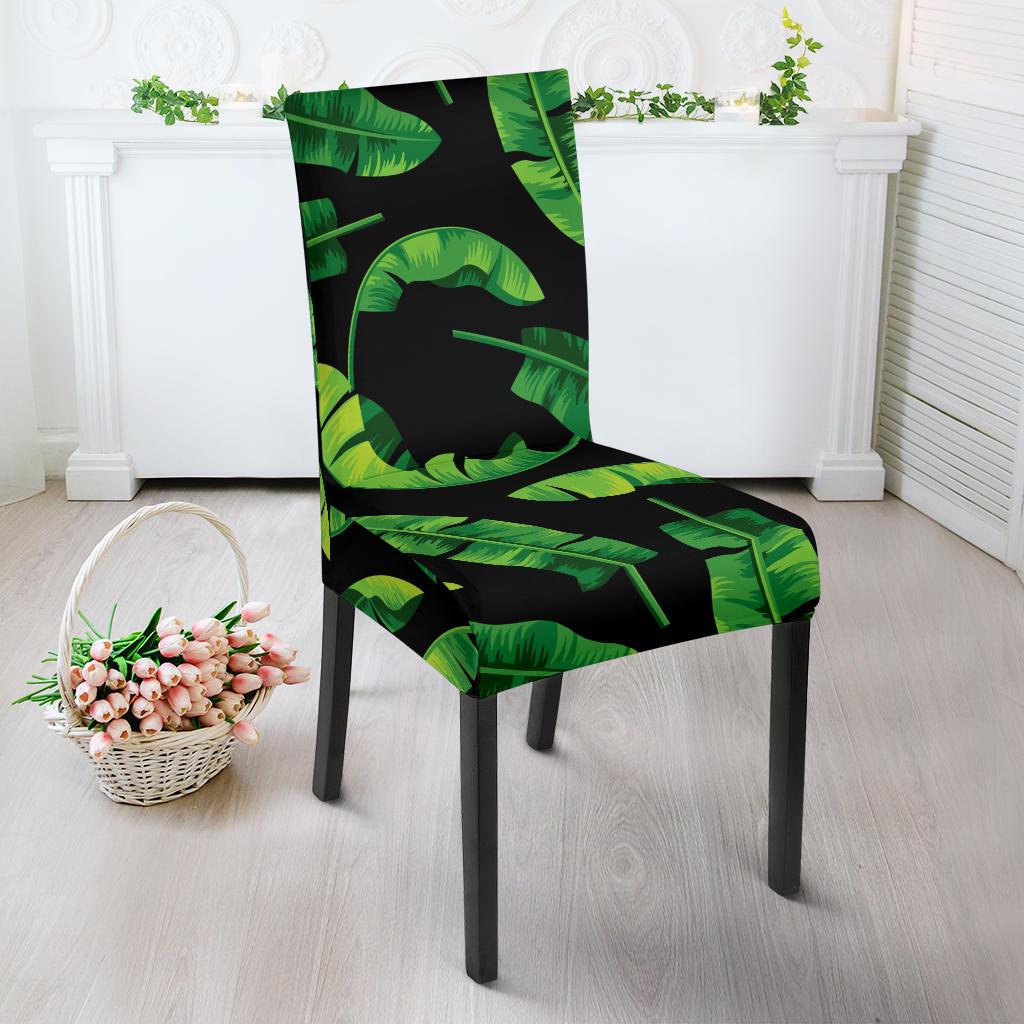 Banana Leaf Pattern Print Design BL02 Dining Chair Slipcover-JORJUNE.COM