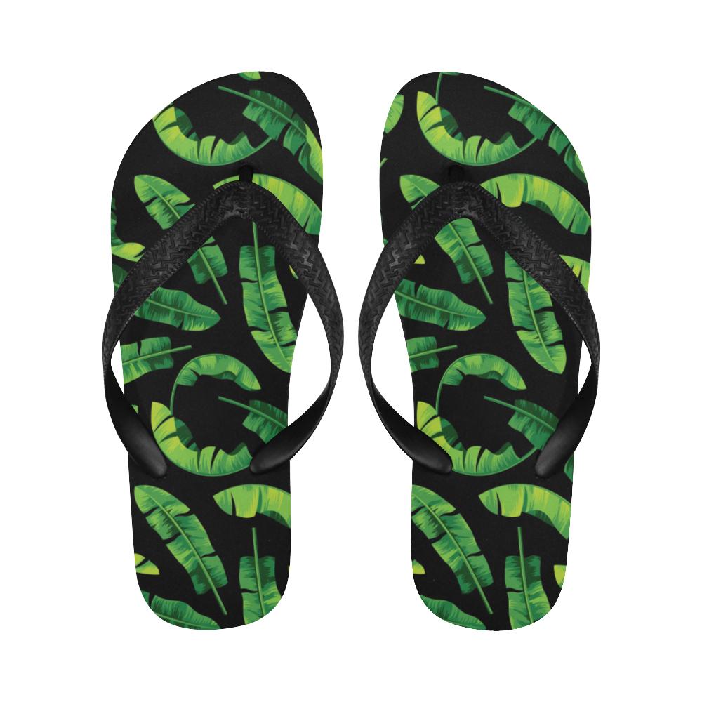 Banana Leaf Pattern Print Design BL02 Flip Flops-JorJune