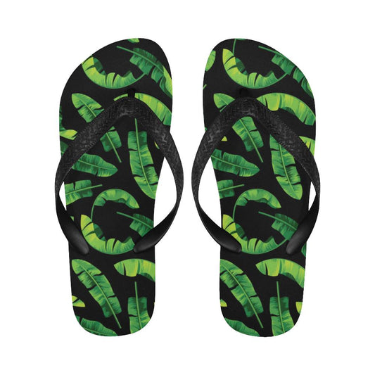 Banana Leaf Pattern Print Design BL02 Flip Flops-JorJune