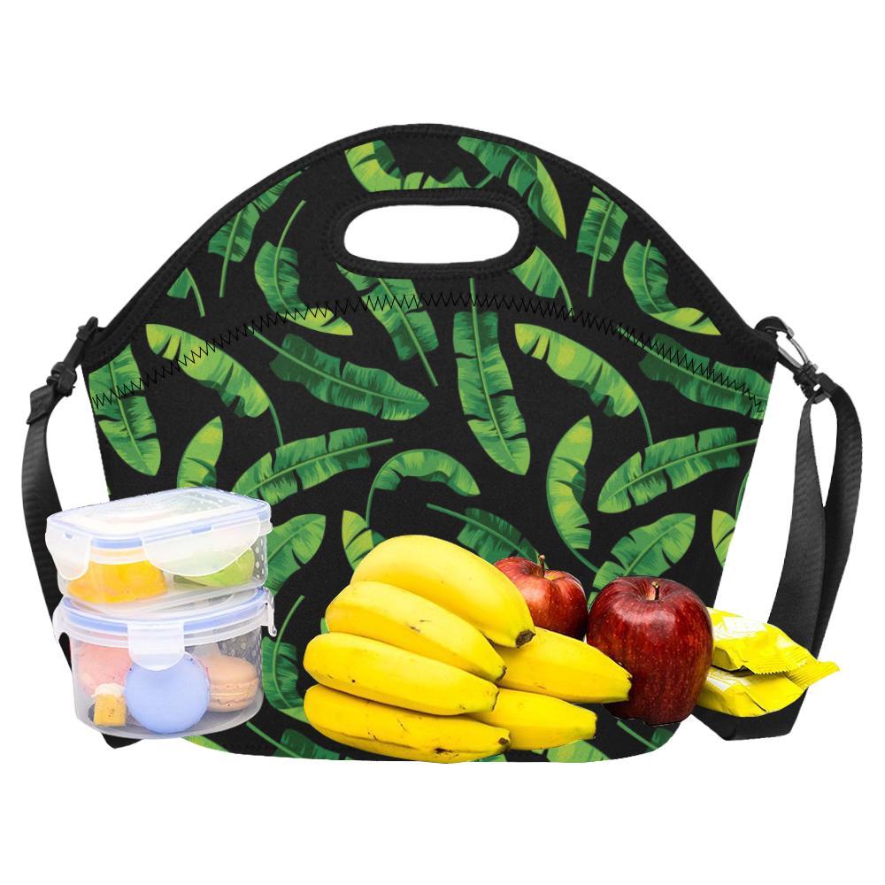 Banana Leaf Pattern Print Design BL02 Neoprene Lunch Bag-JorJune