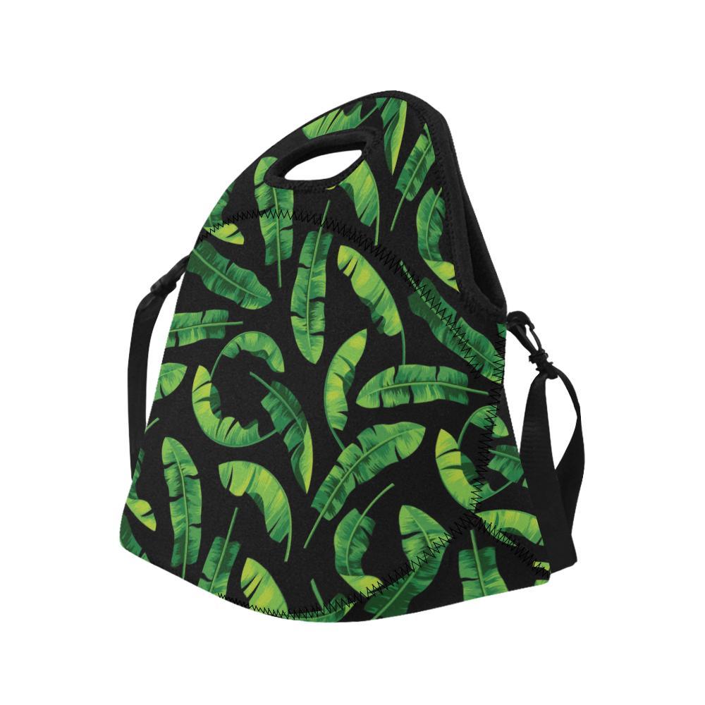 Banana Leaf Pattern Print Design BL02 Neoprene Lunch Bag-JorJune