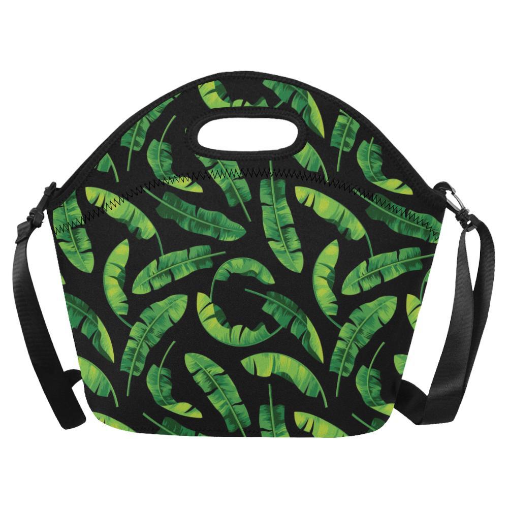 Banana Leaf Pattern Print Design BL02 Neoprene Lunch Bag-JorJune