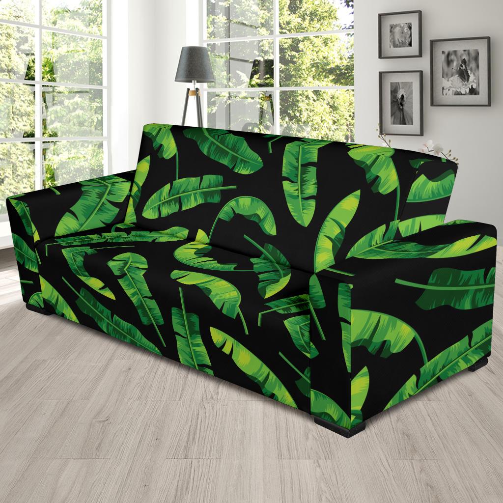 Banana Leaf Pattern Print Design BL02 Sofa Slipcover-JORJUNE.COM