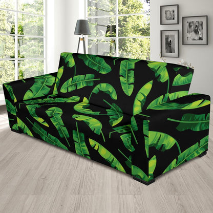 Banana Leaf Pattern Print Design BL02 Sofa Slipcover-JORJUNE.COM