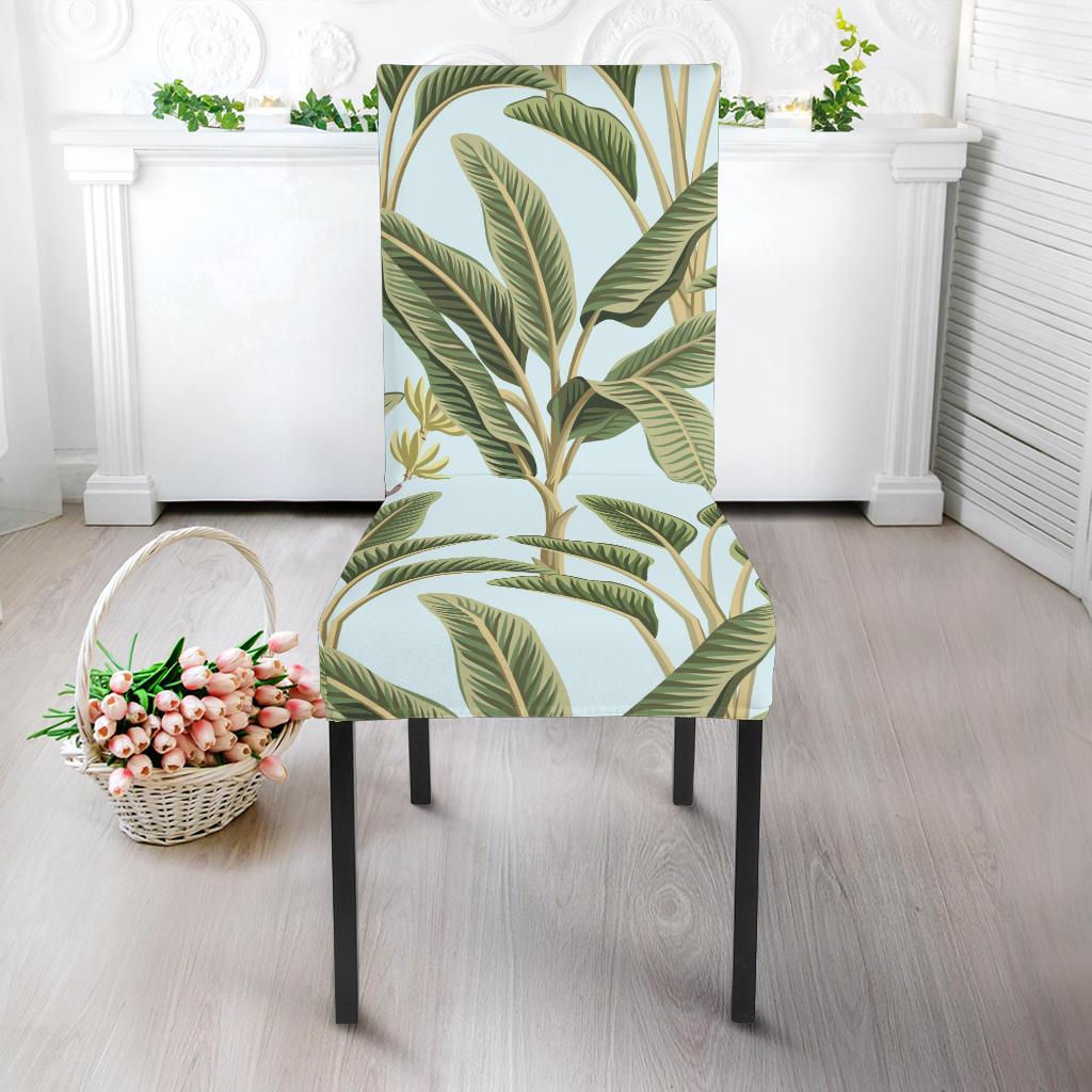 Banana Leaf Pattern Print Design BL03 Dining Chair Slipcover-JORJUNE.COM