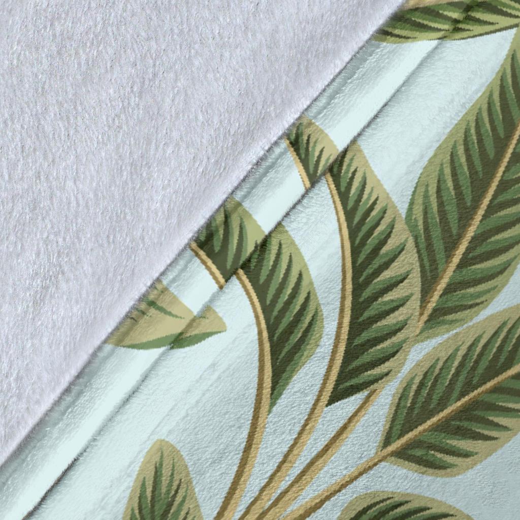 Banana Leaf Pattern Print Design BL03 Fleece Blankete