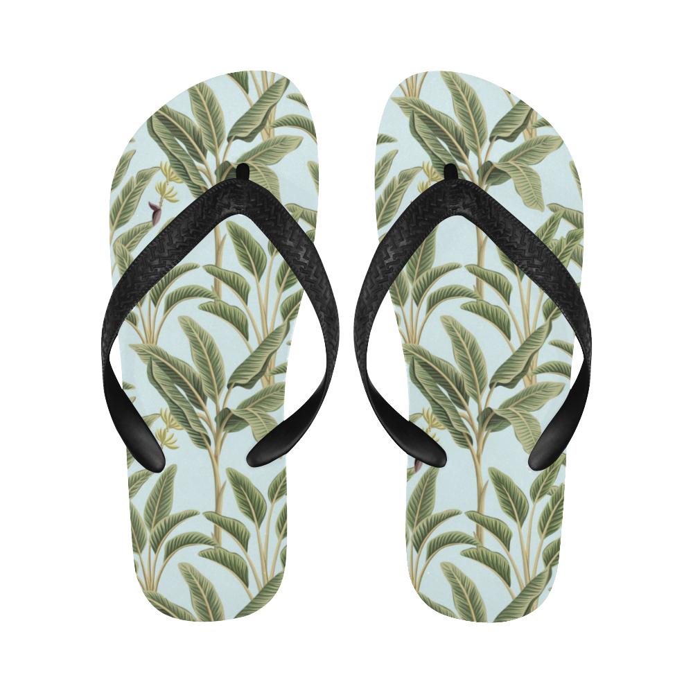 Banana Leaf Pattern Print Design BL03 Flip Flops-JorJune