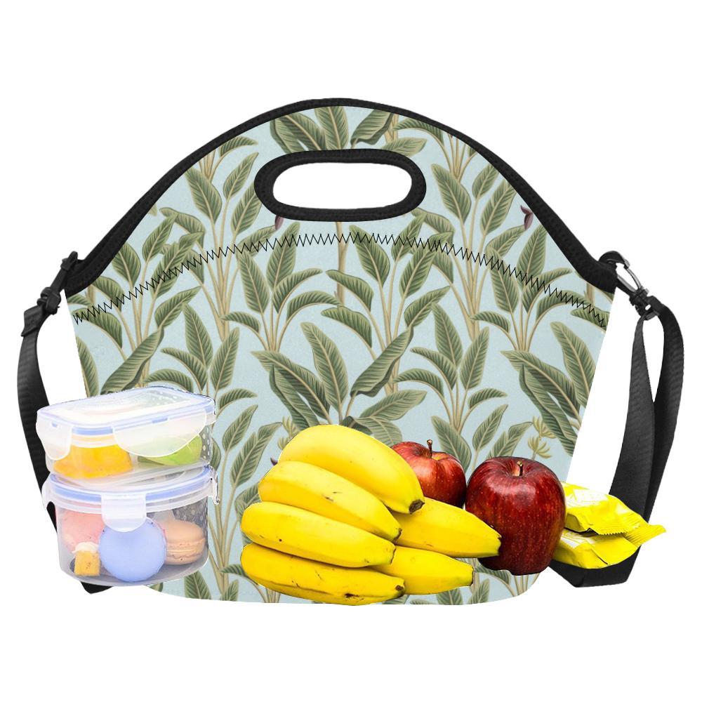 Banana Leaf Pattern Print Design BL03 Neoprene Lunch Bag-JorJune