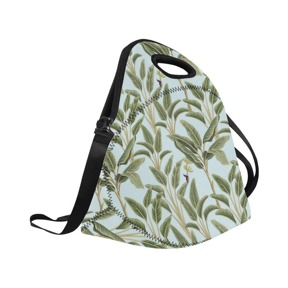 Banana Leaf Pattern Print Design BL03 Neoprene Lunch Bag-JorJune