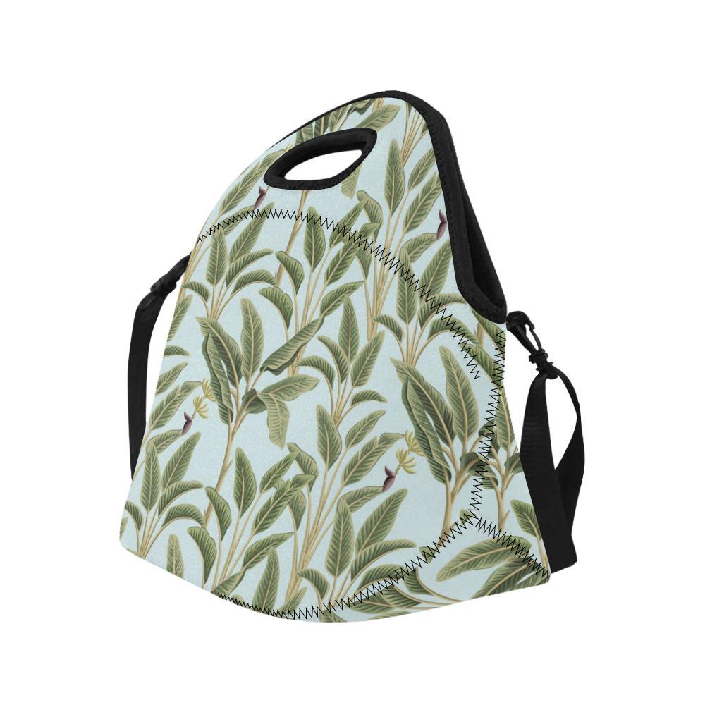 Banana Leaf Pattern Print Design BL03 Neoprene Lunch Bag-JorJune