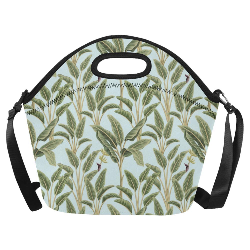 Banana Leaf Pattern Print Design BL03 Neoprene Lunch Bag-JorJune