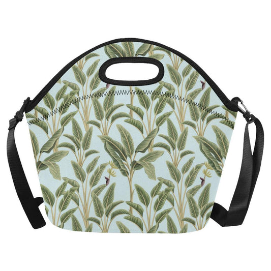 Banana Leaf Pattern Print Design BL03 Neoprene Lunch Bag-JorJune