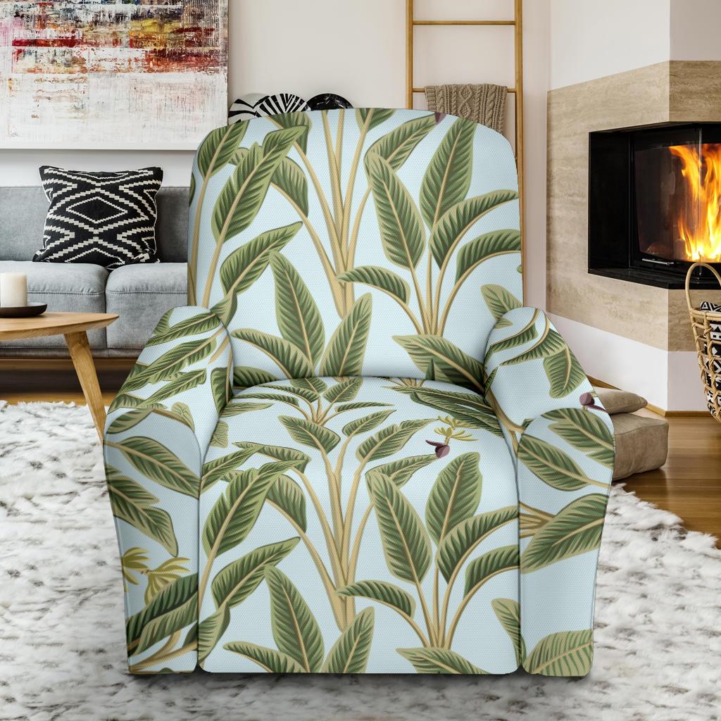 Banana Leaf Pattern Print Design BL03 Recliner Slipcover-JORJUNE.COM