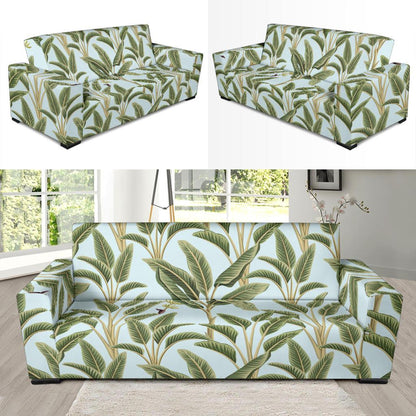 Banana Leaf Pattern Print Design BL03 Sofa Slipcover-JORJUNE.COM