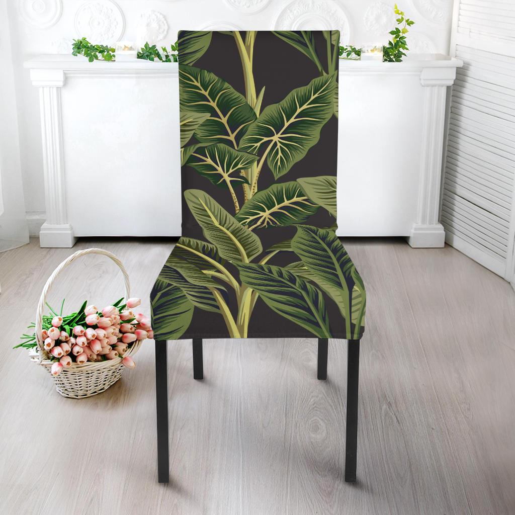 Banana Leaf Pattern Print Design BL04 Dining Chair Slipcover-JORJUNE.COM