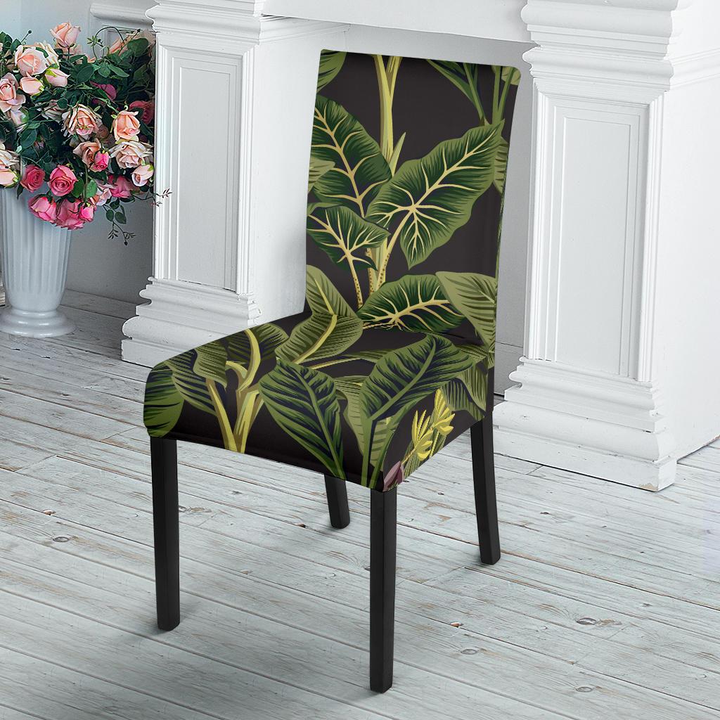 Banana Leaf Pattern Print Design BL04 Dining Chair Slipcover-JORJUNE.COM