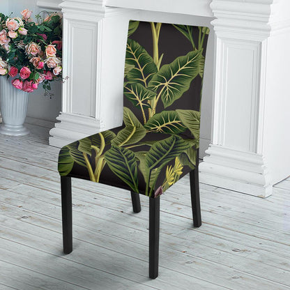 Banana Leaf Pattern Print Design BL04 Dining Chair Slipcover-JORJUNE.COM