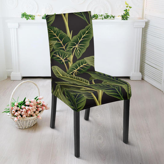 Banana Leaf Pattern Print Design BL04 Dining Chair Slipcover-JORJUNE.COM