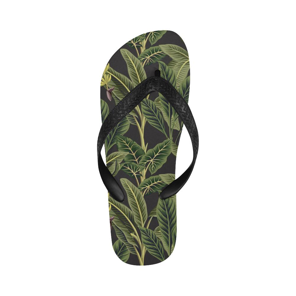 Banana Leaf Pattern Print Design BL04 Flip Flops-JorJune