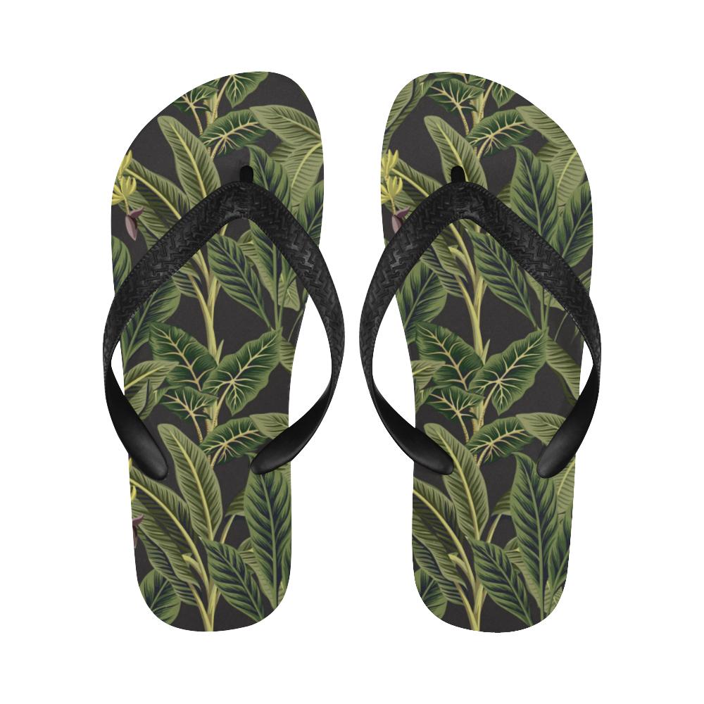 Banana Leaf Pattern Print Design BL04 Flip Flops-JorJune