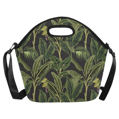 Banana Leaf Pattern Print Design BL04 Neoprene Lunch Bag-JorJune