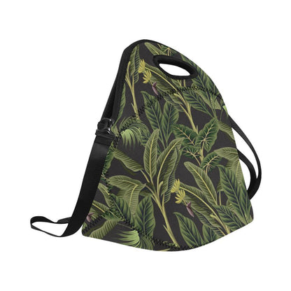 Banana Leaf Pattern Print Design BL04 Neoprene Lunch Bag-JorJune