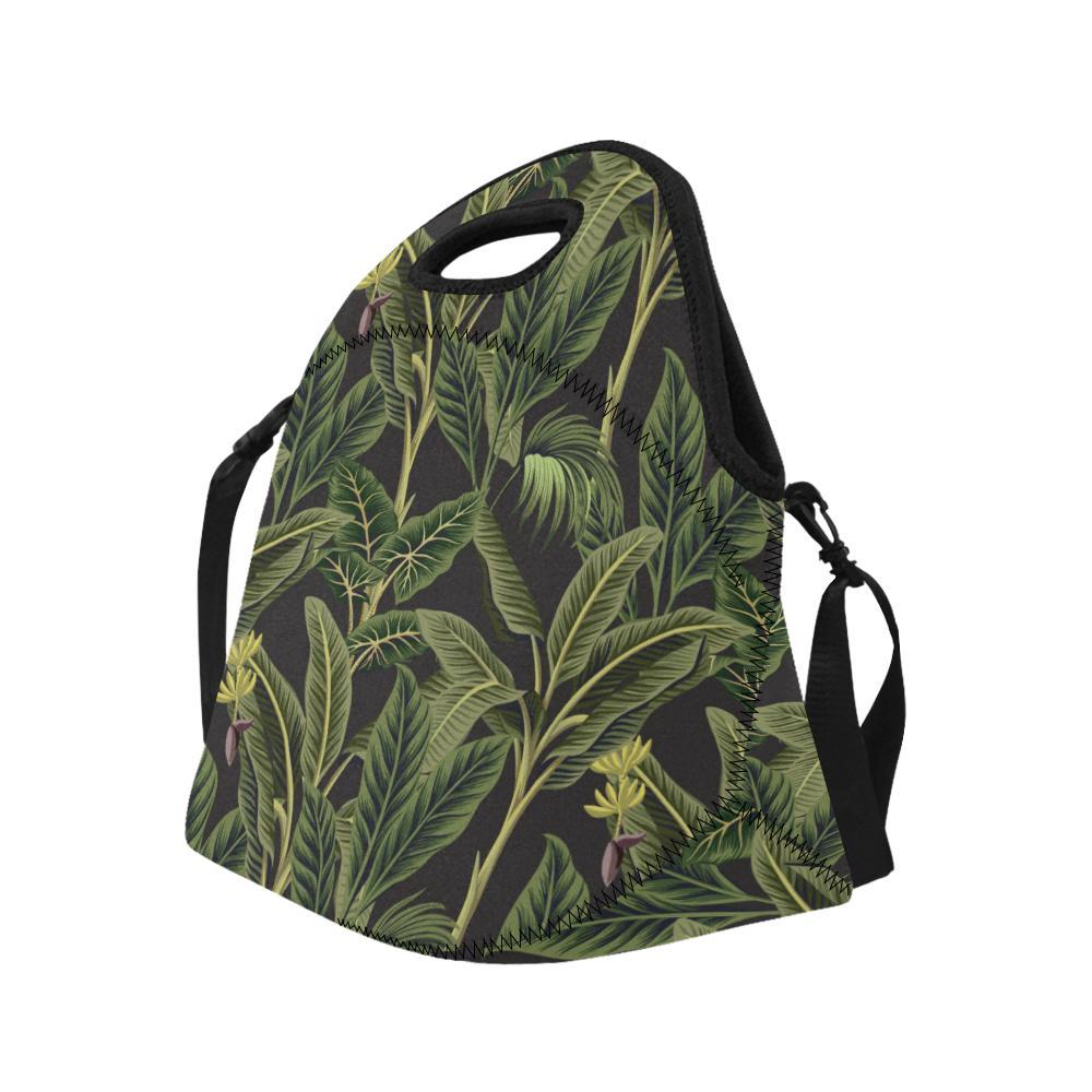 Banana Leaf Pattern Print Design BL04 Neoprene Lunch Bag-JorJune