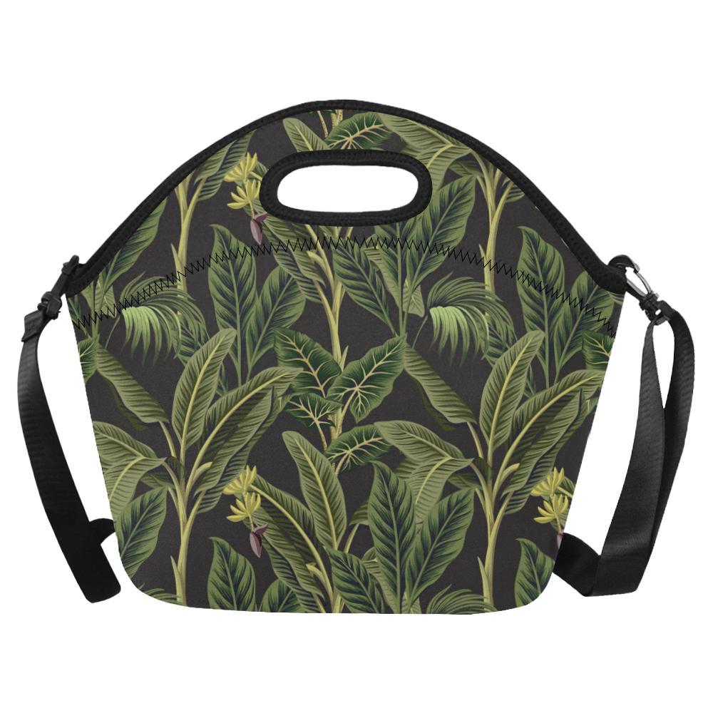 Banana Leaf Pattern Print Design BL04 Neoprene Lunch Bag-JorJune