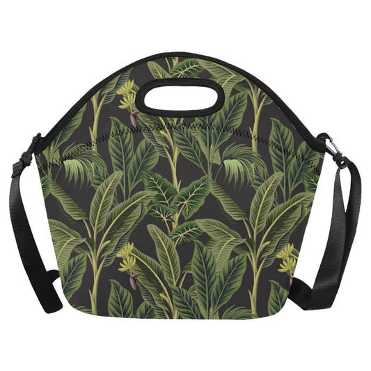 Banana Leaf Pattern Print Design BL04 Neoprene Lunch Bag-JorJune
