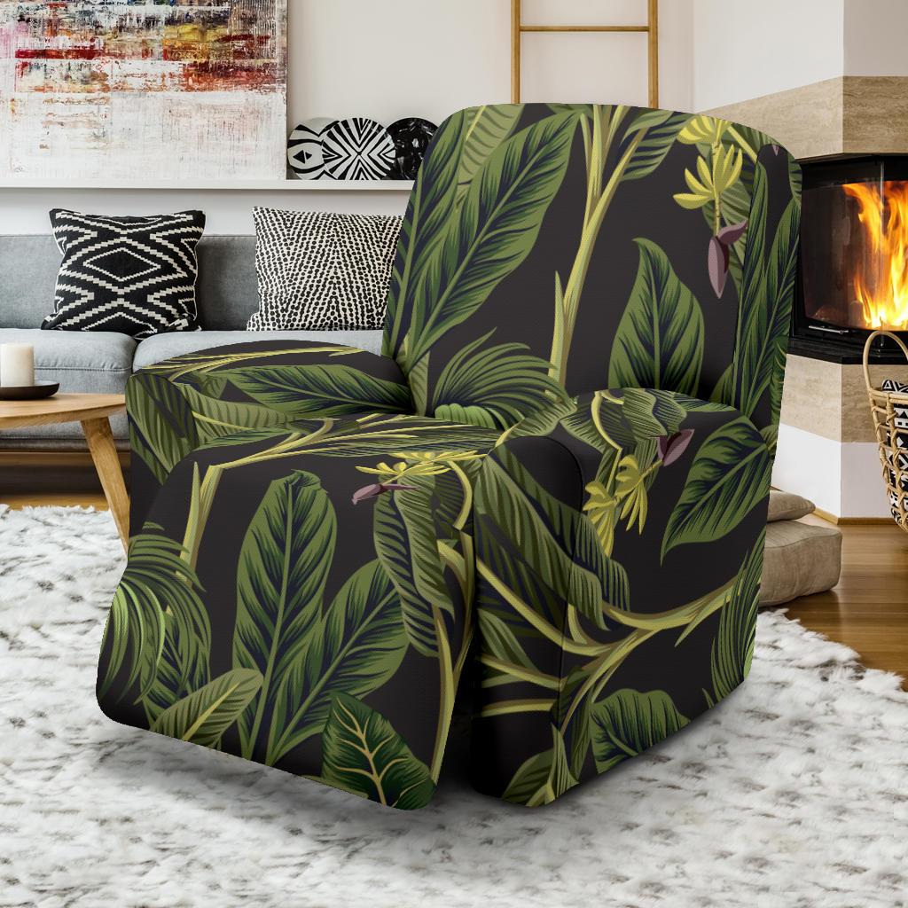 Banana Leaf Pattern Print Design BL04 Recliner Slipcover-JORJUNE.COM