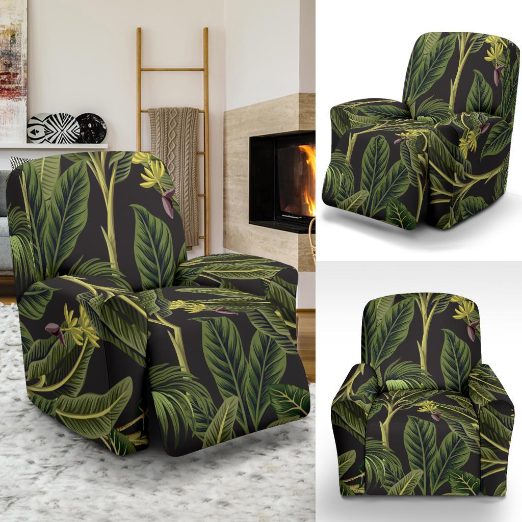 Banana Leaf Pattern Print Design BL04 Recliner Slipcover-JORJUNE.COM