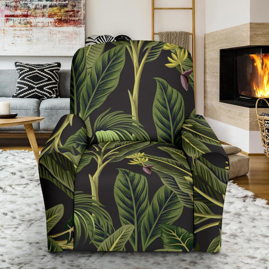 Banana Leaf Pattern Print Design BL04 Recliner Slipcover-JORJUNE.COM