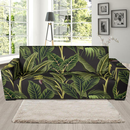 Banana Leaf Pattern Print Design BL04 Sofa Slipcover-JORJUNE.COM