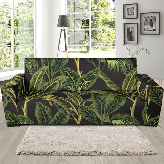 Banana Leaf Pattern Print Design BL04 Sofa Slipcover-JORJUNE.COM