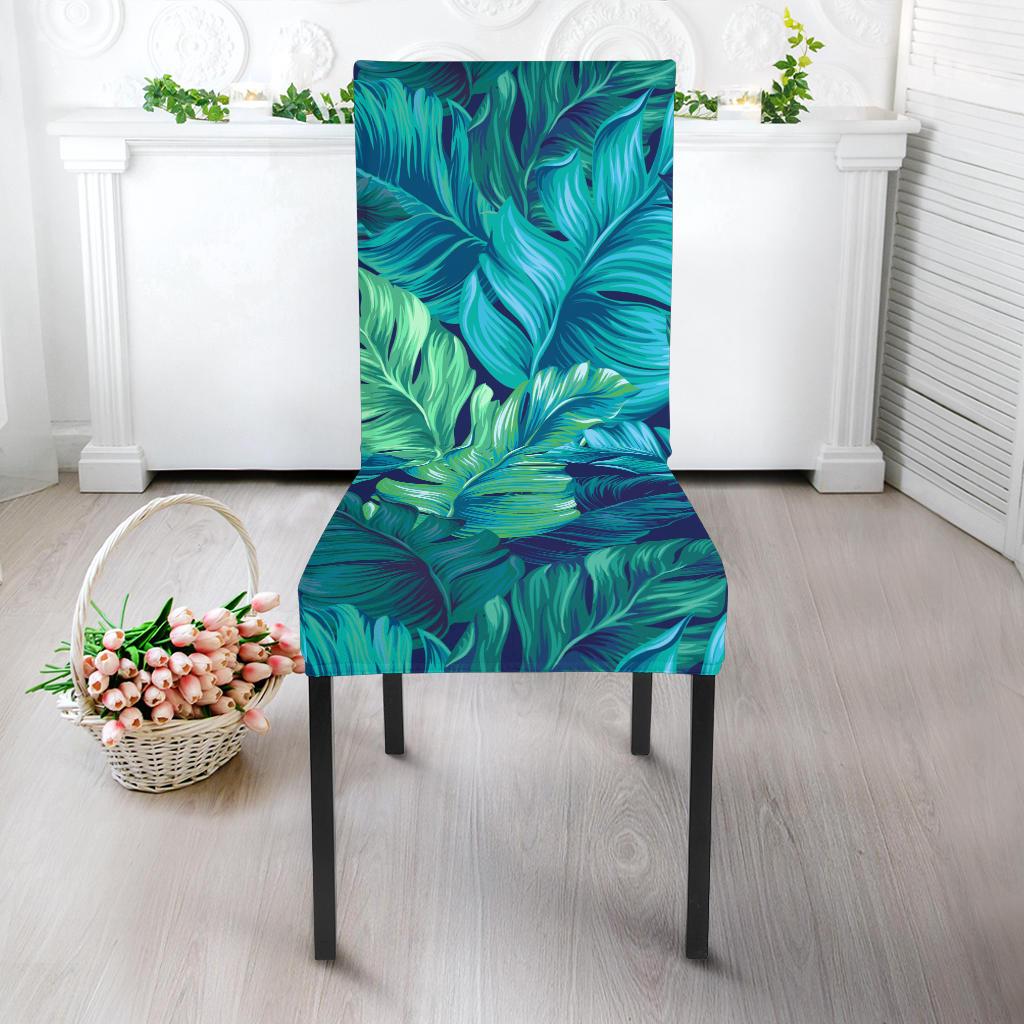 Banana Leaf Pattern Print Design BL05 Dining Chair Slipcover-JORJUNE.COM
