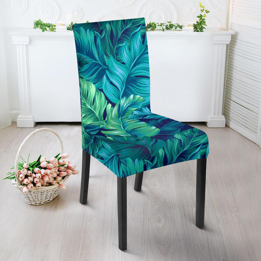 Banana Leaf Pattern Print Design BL05 Dining Chair Slipcover-JORJUNE.COM