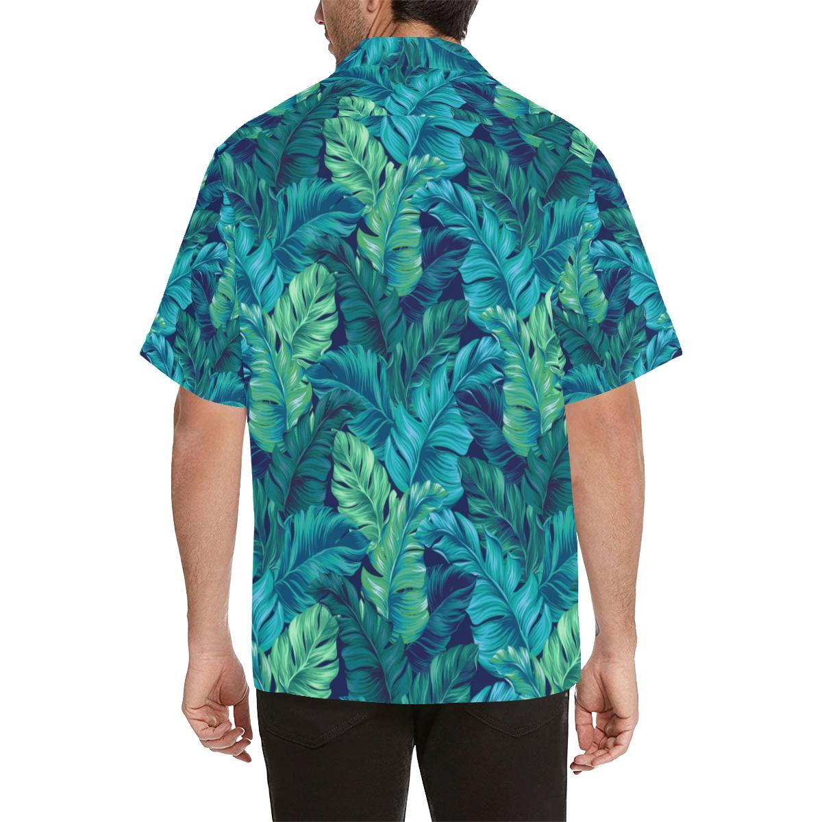 Banana Leaf Pattern Print Design BL05 Men Hawaiian Shirt-JorJune