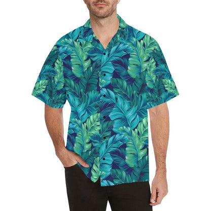 Banana Leaf Pattern Print Design BL05 Men Hawaiian Shirt-JorJune