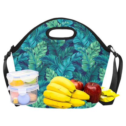 Banana Leaf Pattern Print Design BL05 Neoprene Lunch Bag-JorJune