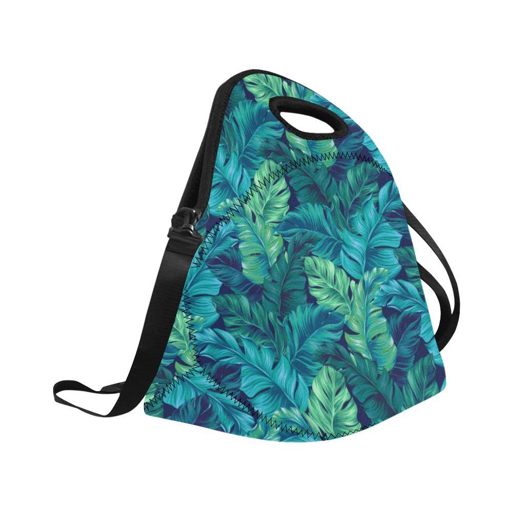 Banana Leaf Pattern Print Design BL05 Neoprene Lunch Bag-JorJune