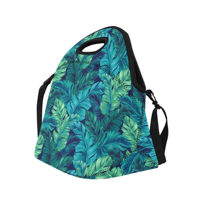 Banana Leaf Pattern Print Design BL05 Neoprene Lunch Bag-JorJune