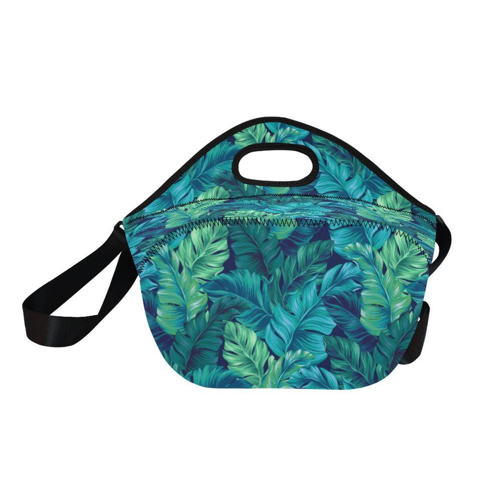 Banana Leaf Pattern Print Design BL05 Neoprene Lunch Bag-JorJune