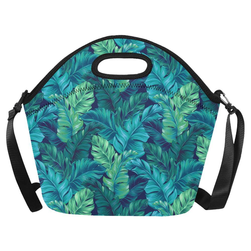 Banana Leaf Pattern Print Design BL05 Neoprene Lunch Bag-JorJune